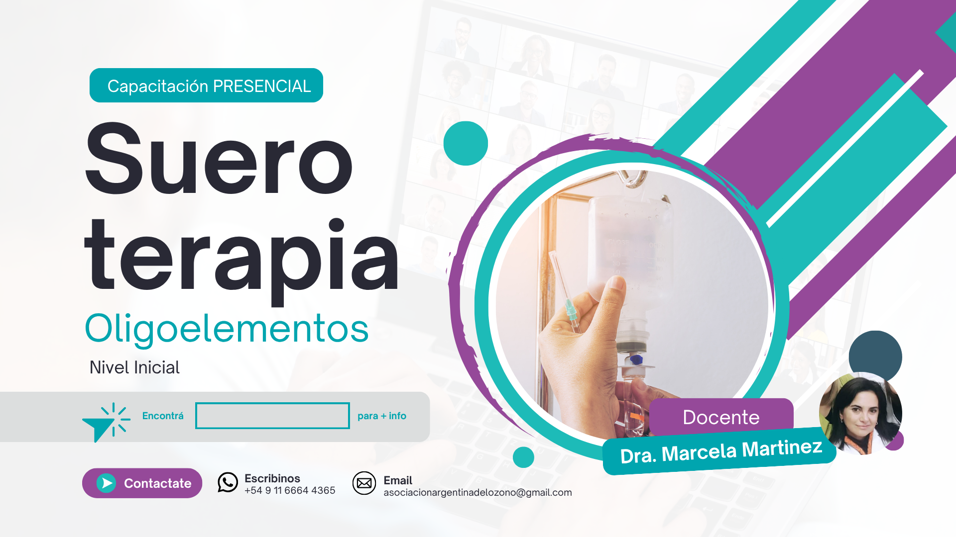 Curso de ozonoterapia.Curso para médicos enfermeros y profesionales de la salud.PRP ozonizado.Medicina estética y ozonoterapia